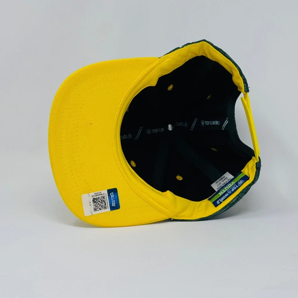 Top of the World Hat Youth OS Green Oregon Ducks Snapback Flat Brim PN60144 Cap